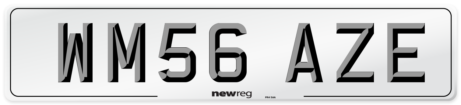 WM56 AZE Number Plate from New Reg